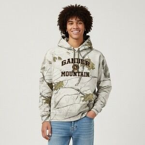 Gander Mountain Realtree Snow Camo Hoodie Sweatshirt Men's Pullover